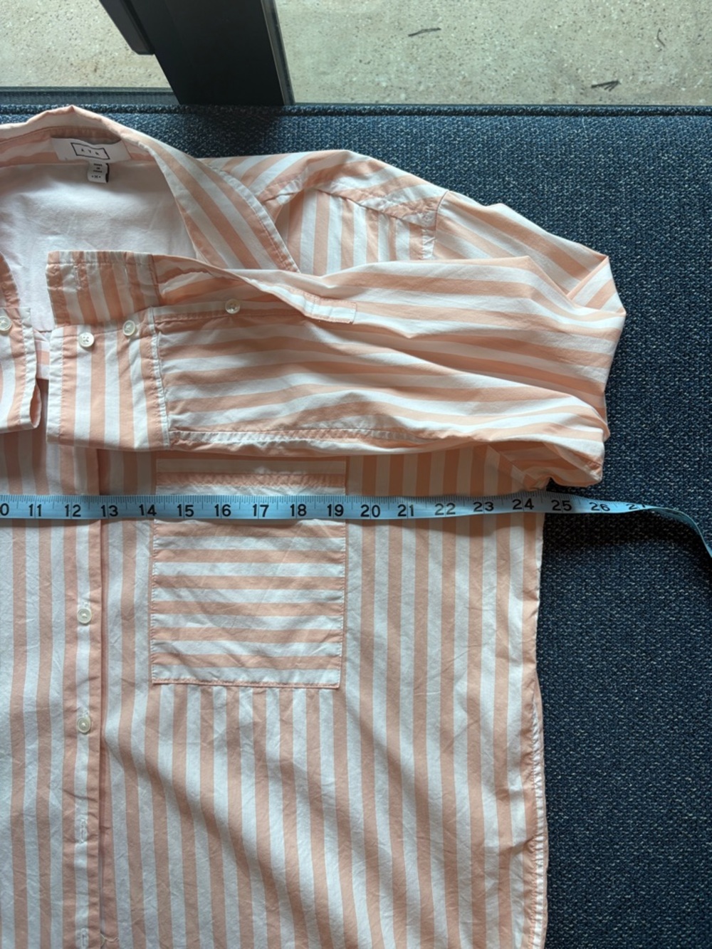 AYR:  The Deep End Shirt, Size M, Cherry Blossom Stripe - Picture 6 of 8